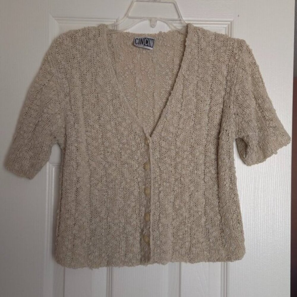 CIN CIN Knit Short‑Sleeve Sweater - Size 2 - Picture 2 of 8